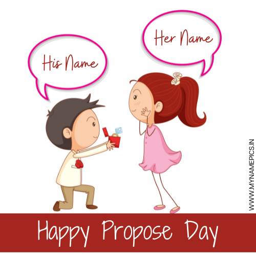 Happy Propose Day 2022 Love Greeting With Couple Name