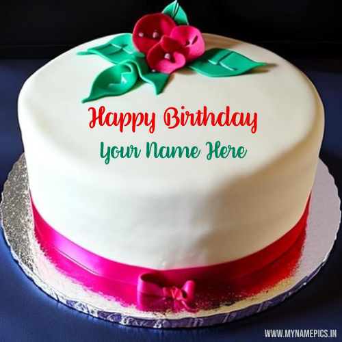 Romantic Birthday Wishes Cake With Your Name Edit