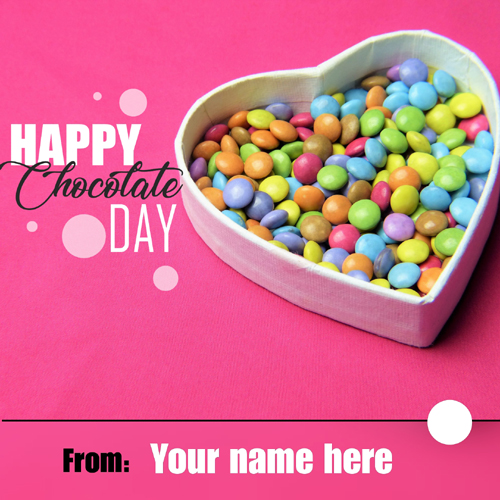 Happy Chocolate Day Wishes Greeting With Lover Name