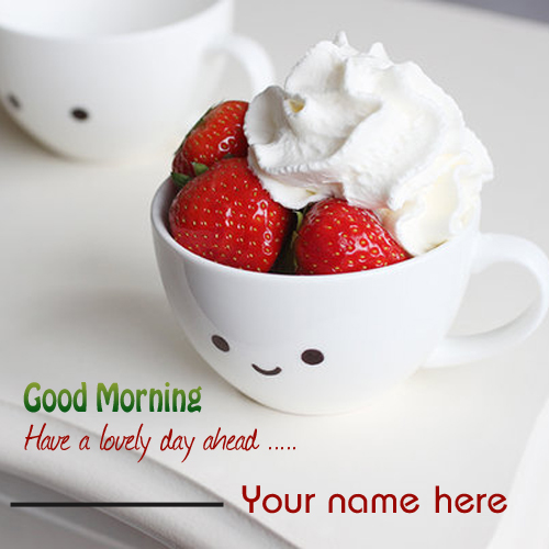 Write name on Good morning cute pics online