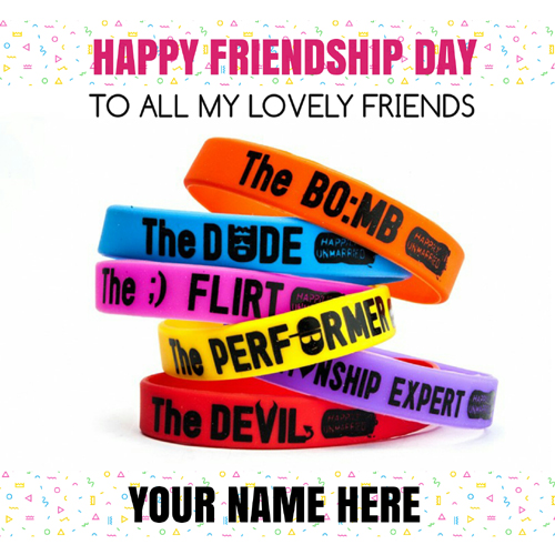 Friendship Belt Card For Friendship Day Name Wish Card