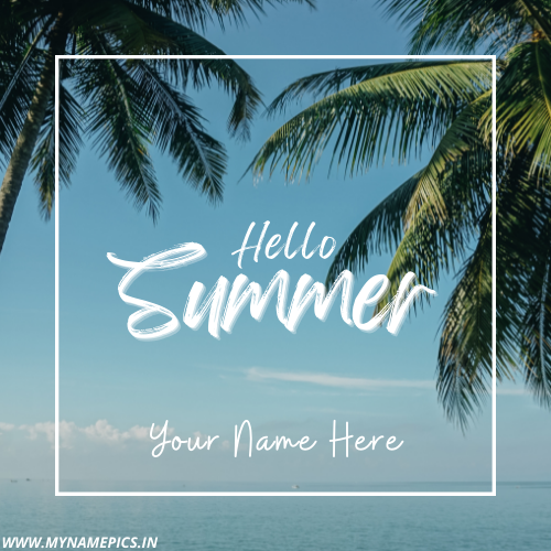 Welcome Summer Social Media Post With Custom Name