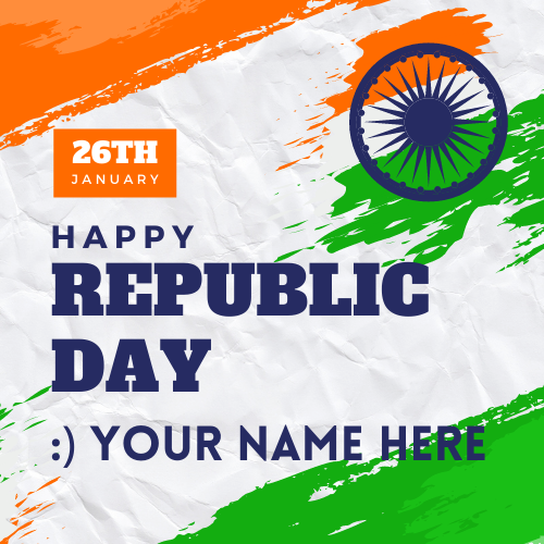 Indian Republic Day 2022 Poster Image With Company Name