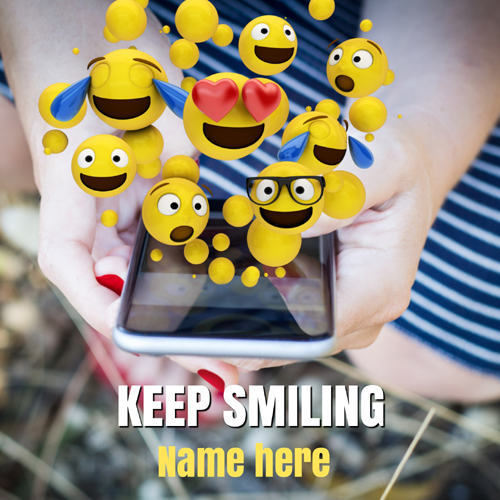 Keep Smiling Motivational Quote Greeting Card With Name