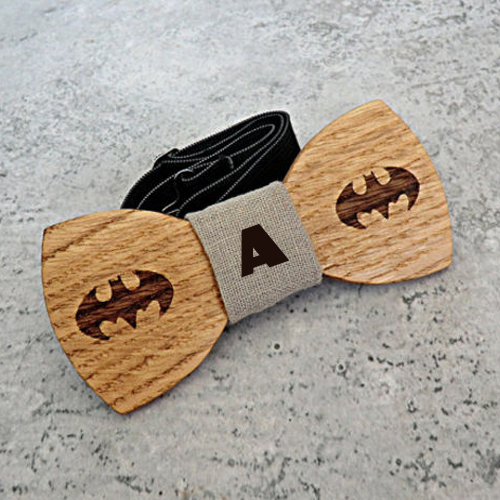 Unique Handcrafted Wooden Bow Tie With Your Alphabet