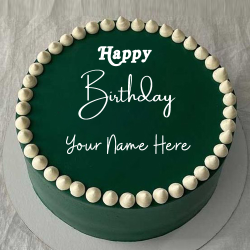 Multipurpose Green Birthday Wishes Cake With Your Name