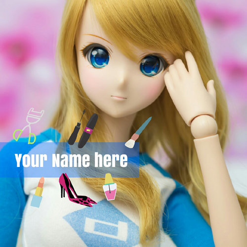 Trendy and Stylish Doll Whatsapp Greeting With Name