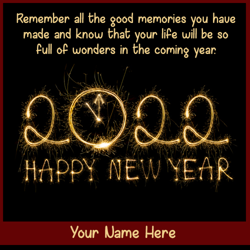 New Year 2022 Wishes Quote Image With Friend Name
