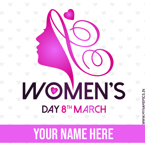 Womens Day Wishes Beautiful Greeting Card With Name