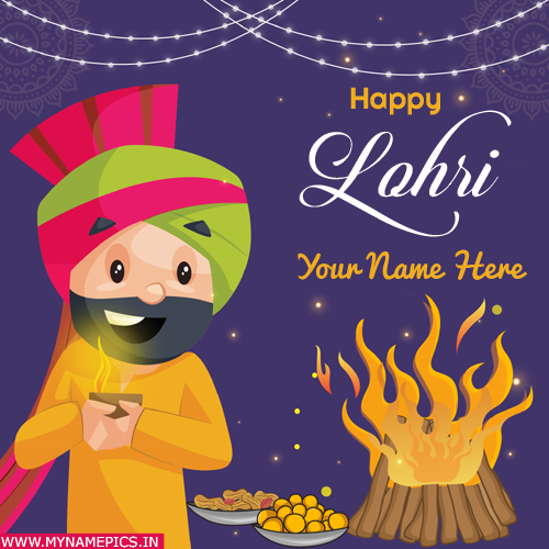 Happy Lohri 2022 Banner Design Image With Company Name