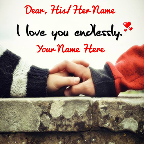 I Love You Endlessly Couple Together Greeting With Name