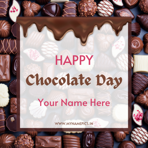 Happy Chocolate Day 9th February Greeting With Name