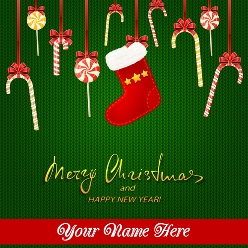 Merry Christmas and New Year Wishes Status With Name