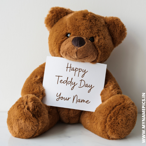 Romantic Teddy Day 2022 Love Note DP Pics With Name