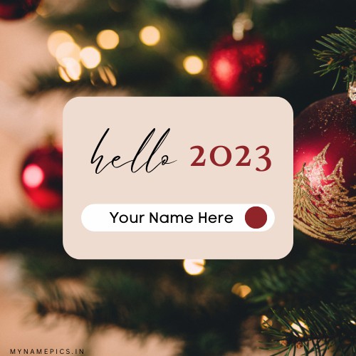 Hello 2023 New Year Wishes Greeting With Name