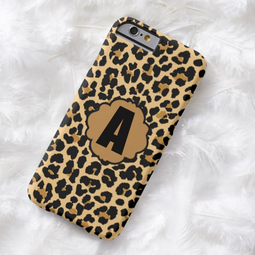 Leopard Spot Gold Glitter iPhone Case Pics With Name