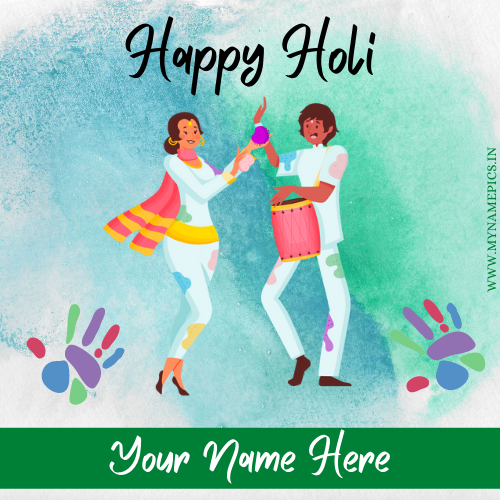 Holi Celebration Special Romantic Greeting With Name