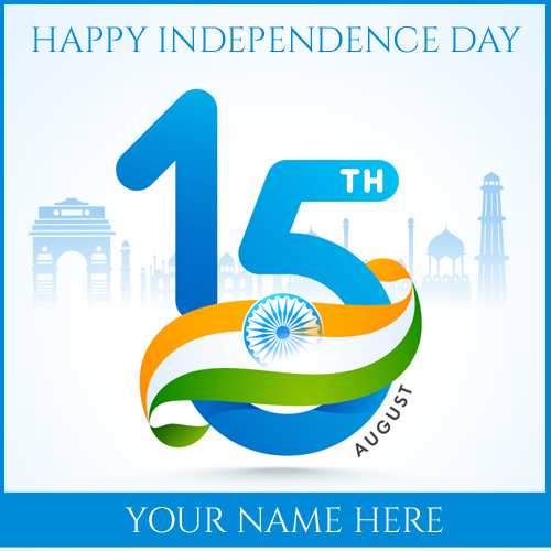 Write Your Name On Happy Independence Day Celebration Online