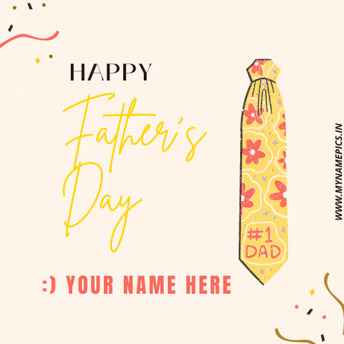 Write Name on Happy Fathers Day Wishes Profile Picture