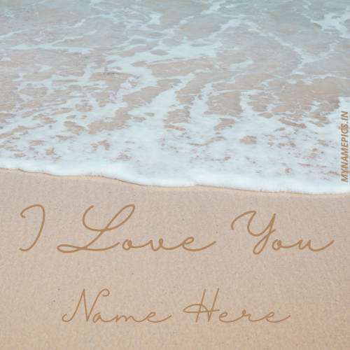 I Love You Sand Art Greeting Card With Your Name