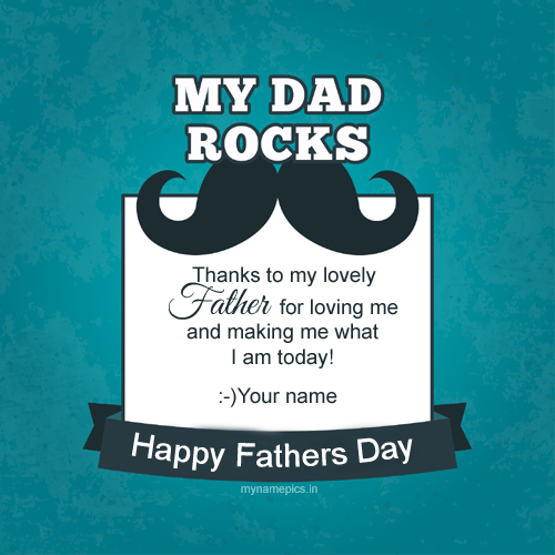 Write your name on happy fathers day profile pix