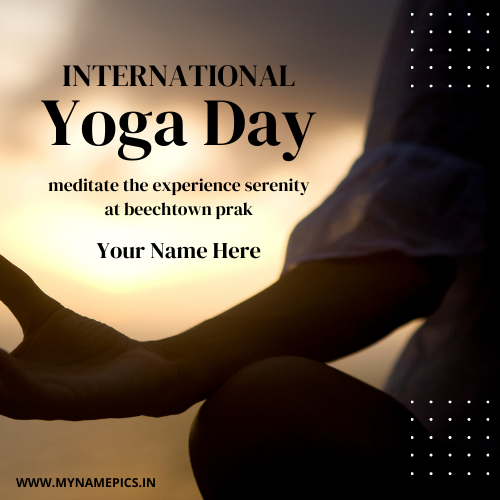Social Media Post For Happy Yoga Day 2022 With Name