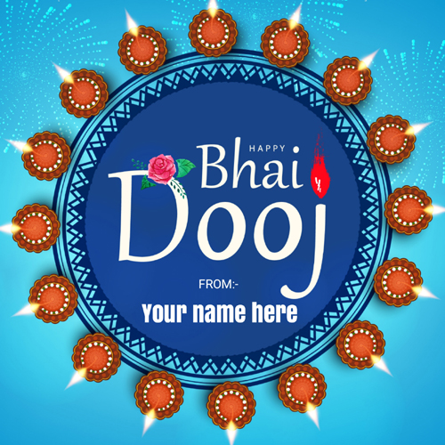 Happy Bhai Dooj Wishes Whatsapp Status Image With Name