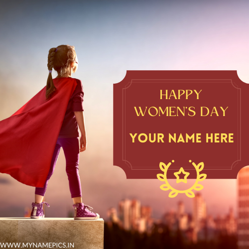 Happy Womens Day 2022 8th March Status Image With Name