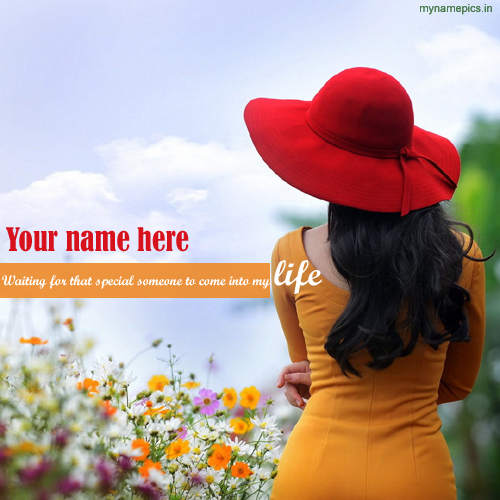 Write name on waiting for someone girl pix