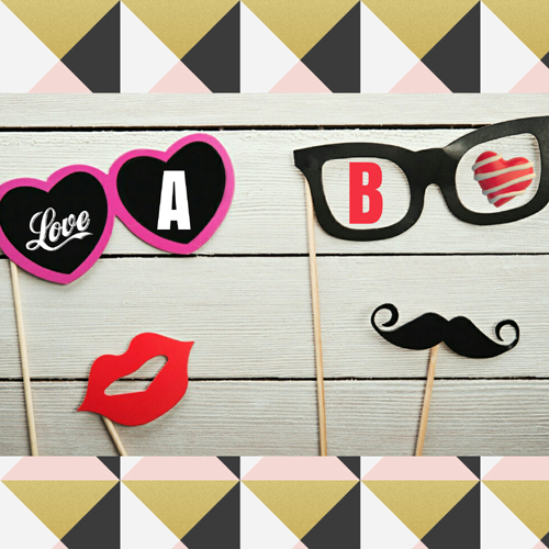 Romantic Greeting For Love Couple With Custom Alphabet