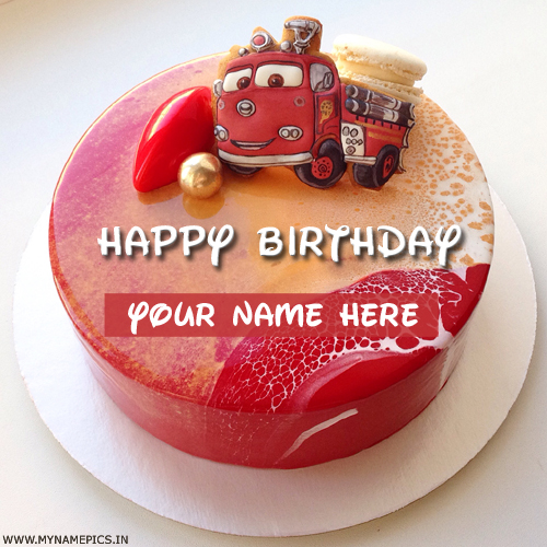 Mirror Glazed Name Birthday Cake With Designer Topper