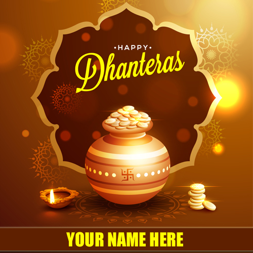 Happy Dhanteras Elegant Whatsapp Status With Name