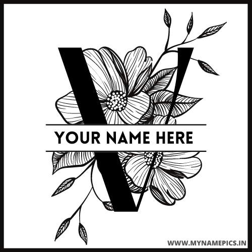 V Alphabet Tribal Tattoo Art Picture With Your Name