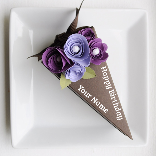 Happy Birthday Chocolate Pastry With Your Name