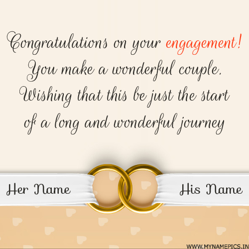 Congratulations on Engagement Wishes Greeting With Name