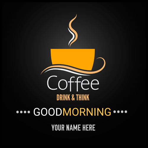Write Name on Beautiful Greeting Card For Good Morning