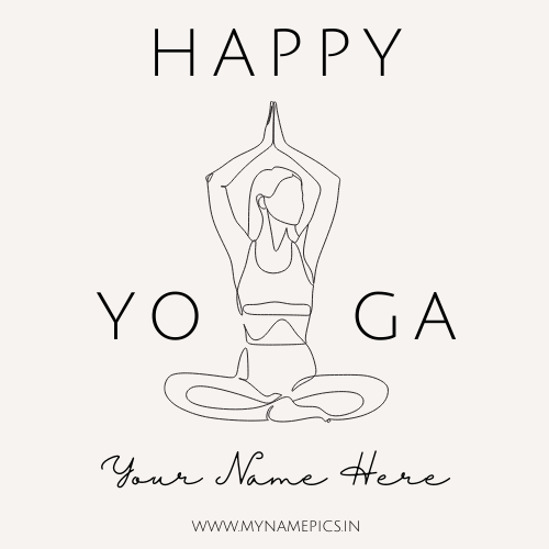 Yoga Day 2022 Social Media Post Image With Your Name