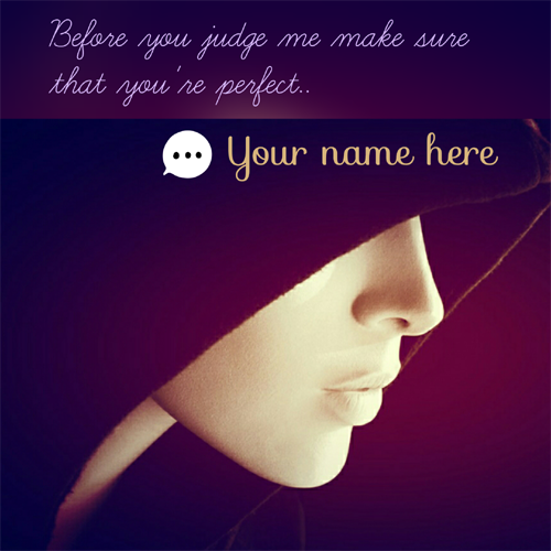 Attitude Girl Quote DP Pics For Whatsapp With Your Name
