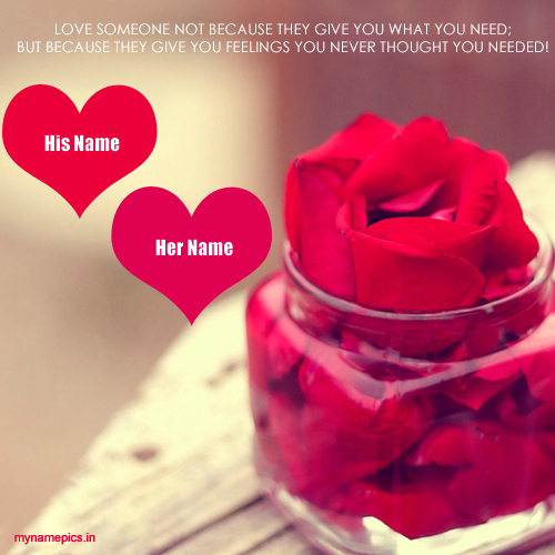 Write your name on  beautiful love profile picture