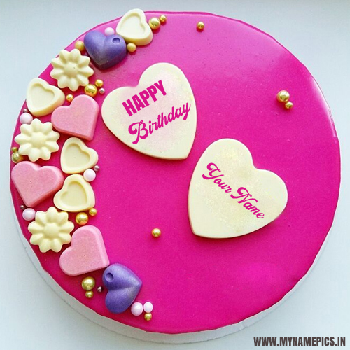 Make Happy Birthday Heart Cake With Your Lover Name