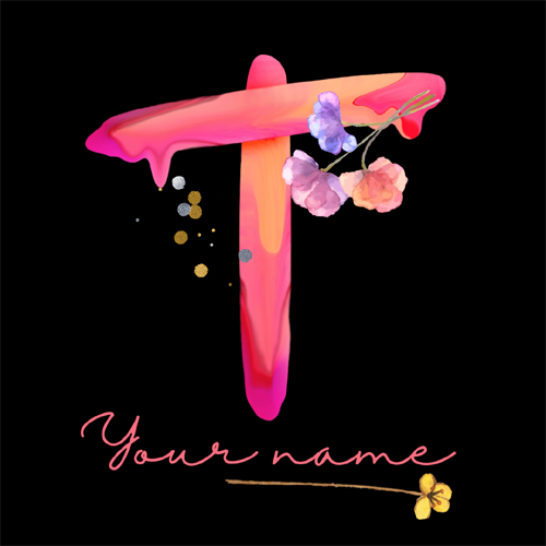T Alphabet Whatsapp Profile Picture With Your Name