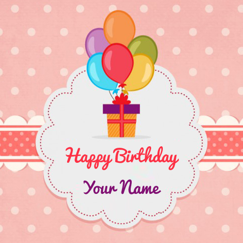 Vintage Birthday Wishes Card With Custom Name