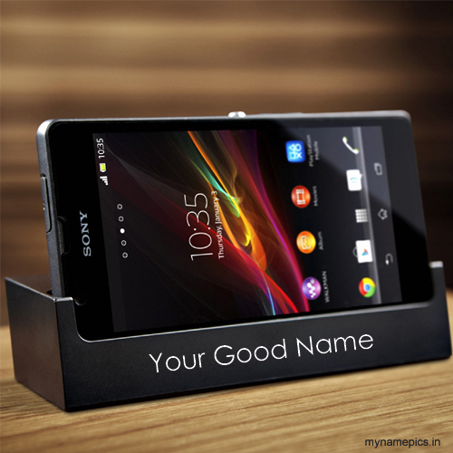 Write name on mobile case profile picture