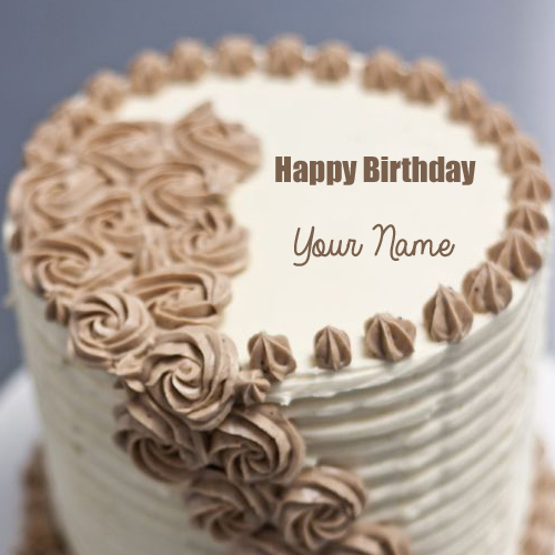 Happy Birthday Buttercream Cake With Your Name