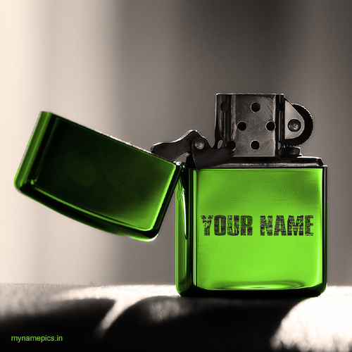 Write name on zippo lighter profile picture