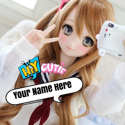 Cute Doll Taking Selfie Whatsapp DP Pics With Your Name