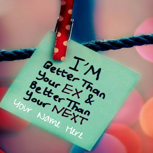 Attitude Quote Greeting Card For Lover With Custom Name