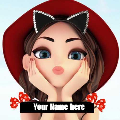 Write Name on Beautiful Doll Pics For Whatsapp Status