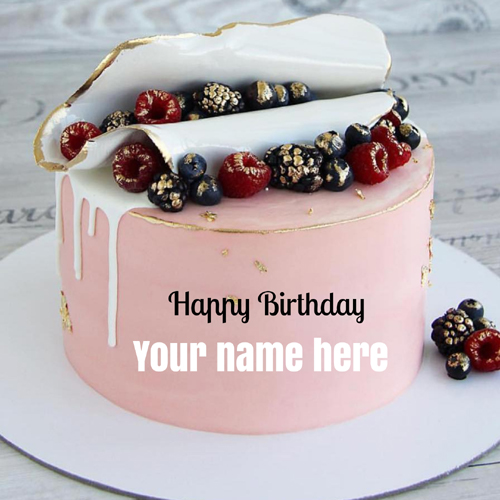 Write Custom Name on Moist and Fluffy Vanilla Cake
