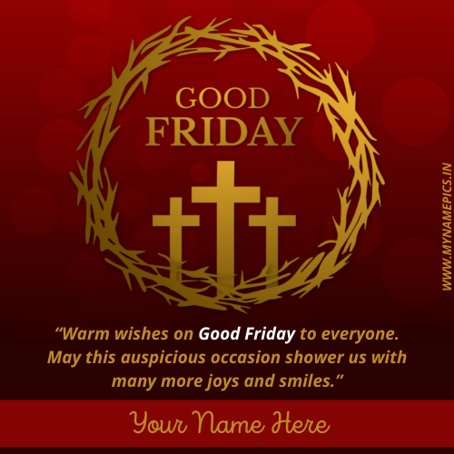 Happy Good Friday 2022 Quote Status Image With Name